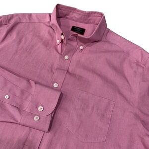 UNTUCKit Cadetto Wrinkle-Free Button-Down Shirt Men's Large‎ Pink Micro-Gingham